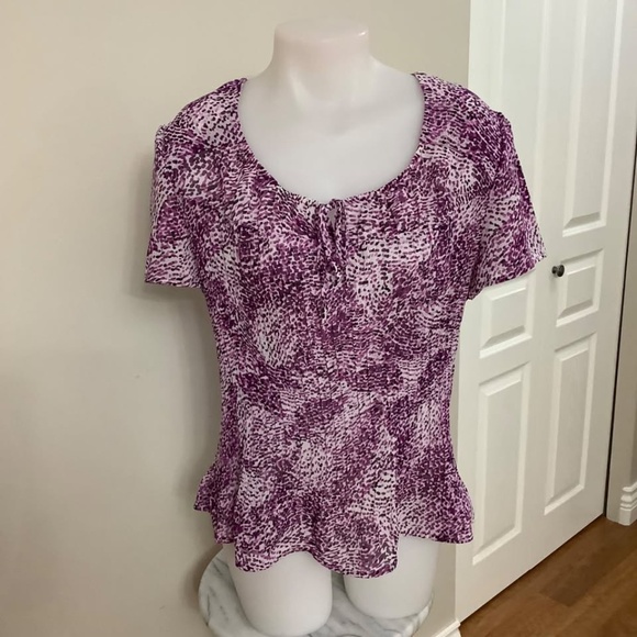 Lindoor Peasant Peplum Top XLP - Picture 1 of 7